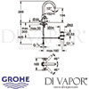Grohe Atrio Classic Basin Mixer Crosshead L-Size Tap Dimensions